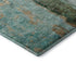 5' X 8' Blue Gold And Green Abstract Washable Area Rug With UV Protection