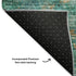 9' X 12' Blue Gold And Green Abstract Washable Area Rug With UV Protection