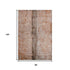 8' X 10' Chili Red Brown And Ivory Abstract Washable Area Rug With UV Protection