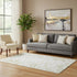5' X 8' Gold And Ivory Abstract Washable Area Rug With UV Protection