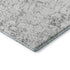 5' X 8' Gray And Ivory Abstract Washable Area Rug With UV Protection