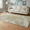 5' X 8' Brown Ivory And Beige Abstract Washable Area Rug With UV Protection