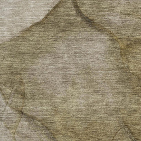 5' X 8' Brown Ivory And Beige Abstract Washable Area Rug With UV Protection