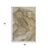 5' X 8' Brown Ivory And Beige Abstract Washable Area Rug With UV Protection