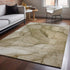 9' X 12' Brown Ivory And Beige Abstract Washable Area Rug With UV Protection