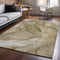 9' X 12' Brown Ivory And Beige Abstract Washable Area Rug With UV Protection
