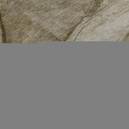 9' X 12' Brown Ivory And Beige Abstract Washable Area Rug With UV Protection