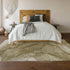 9' X 12' Brown Ivory And Beige Abstract Washable Area Rug With UV Protection