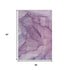 5' X 8' Purple And Ivory Abstract Washable Area Rug With UV Protection