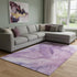 8' X 10' Purple And Ivory Abstract Washable Area Rug With UV Protection