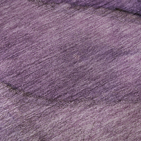 8' X 10' Purple And Ivory Abstract Washable Area Rug With UV Protection
