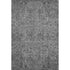 9' X 12' Charcoal And Silver Floral Washable Area Rug With UV Protection