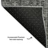 9' X 12' Charcoal And Silver Floral Washable Area Rug With UV Protection