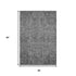9' X 12' Charcoal And Silver Floral Washable Area Rug With UV Protection