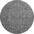 9' X 12' Charcoal And Silver Floral Washable Area Rug With UV Protection