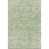 9' X 12' Green And Ivory Floral Washable Area Rug With UV Protection