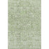 9' X 12' Green And Ivory Floral Washable Area Rug With UV Protection