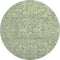 9' X 12' Green And Ivory Floral Washable Area Rug With UV Protection