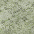 9' X 12' Green And Ivory Floral Washable Area Rug With UV Protection