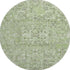 9' X 12' Green And Ivory Floral Washable Area Rug With UV Protection