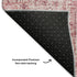 9' X 12' Pink And Ivory Floral Washable Area Rug With UV Protection
