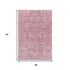 9' X 12' Pink And Ivory Floral Washable Area Rug With UV Protection