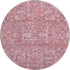 9' X 12' Pink And Ivory Floral Washable Area Rug With UV Protection