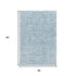 9' X 12' Sky Blue And Ivory Floral Washable Area Rug With UV Protection