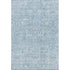 9' X 12' Sky Blue And Ivory Floral Washable Area Rug With UV Protection