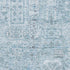 9' X 12' Sky Blue And Ivory Floral Washable Area Rug With UV Protection