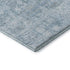 9' X 12' Sky Blue And Ivory Floral Washable Area Rug With UV Protection