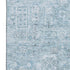 9' X 12' Sky Blue And Ivory Floral Washable Area Rug With UV Protection