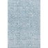 9' X 12' Sky Blue And Ivory Floral Washable Area Rug With UV Protection