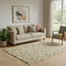 5' X 8' Beige Red And Salmon Geometric Washable Area Rug With UV Protection