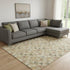 9' X 12' Beige Red And Salmon Geometric Washable Area Rug With UV Protection