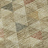 9' X 12' Beige Red And Salmon Geometric Washable Area Rug With UV Protection