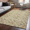 9' X 12' Beige Red And Salmon Geometric Washable Area Rug With UV Protection