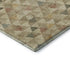 9' X 12' Beige Red And Salmon Geometric Washable Area Rug With UV Protection