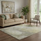 5' X 8' Beige Gray And Ivory Floral Washable Area Rug With UV Protection