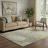 5' X 8' Beige Gray And Ivory Floral Washable Area Rug With UV Protection