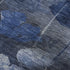 8' X 10' Blue Ivory And Gray Floral Washable Area Rug With UV Protection