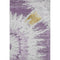 5' X 8' Purple Gold And Ivory Abstract Washable Area Rug With UV Protection