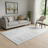 5' X 8' Silver Gold And Ivory Abstract Washable Area Rug With UV Protection