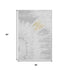 5' X 8' Silver Gold And Ivory Abstract Washable Area Rug With UV Protection