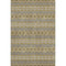 5' X 8' Gold Blue And Ivory Floral Medallion Washable Area Rug With UV Protection