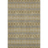 5' X 8' Gold Blue And Ivory Floral Medallion Washable Area Rug With UV Protection