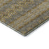 5' X 8' Gold Blue And Ivory Floral Medallion Washable Area Rug With UV Protection