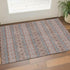 3' X 5' Chili Red Gray And Ivory Floral Medallion Washable Area Rug With UV Protection