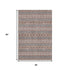 3' X 5' Chili Red Gray And Ivory Floral Medallion Washable Area Rug With UV Protection