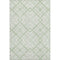 5' X 8' Mint Green And Ivory Geometric Washable Area Rug With UV Protection